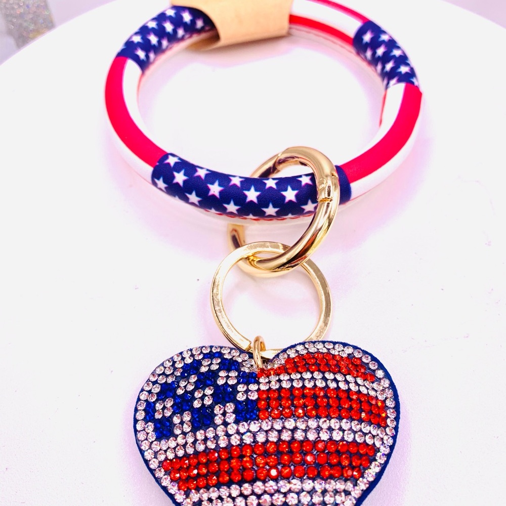 American Flag Bangle Keychain